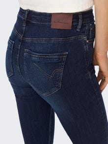 ONLY Skinny Fit High waist Jeans -Dark Blue Denim - 15165780
