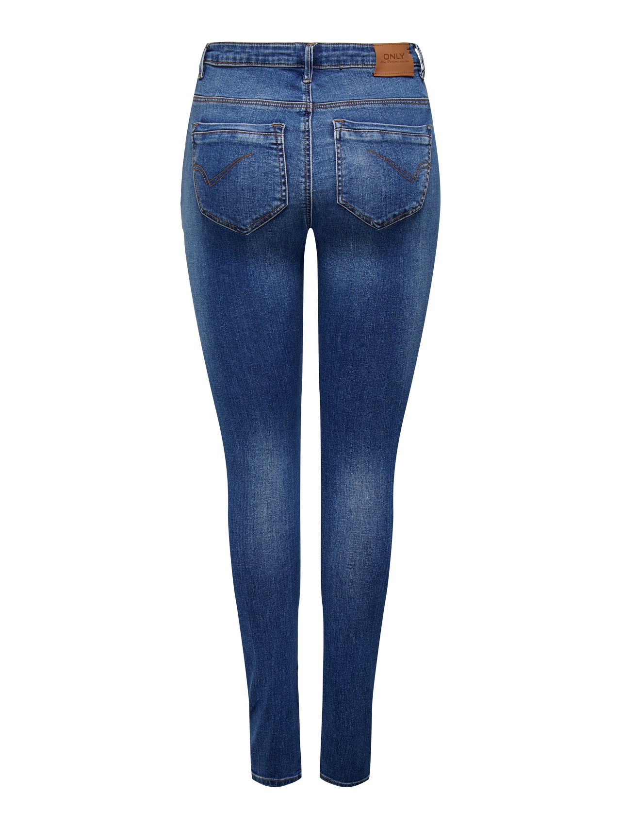 ONLY Jeans Skinny Fit Taille moyenne -Medium Blue Denim - 15165792