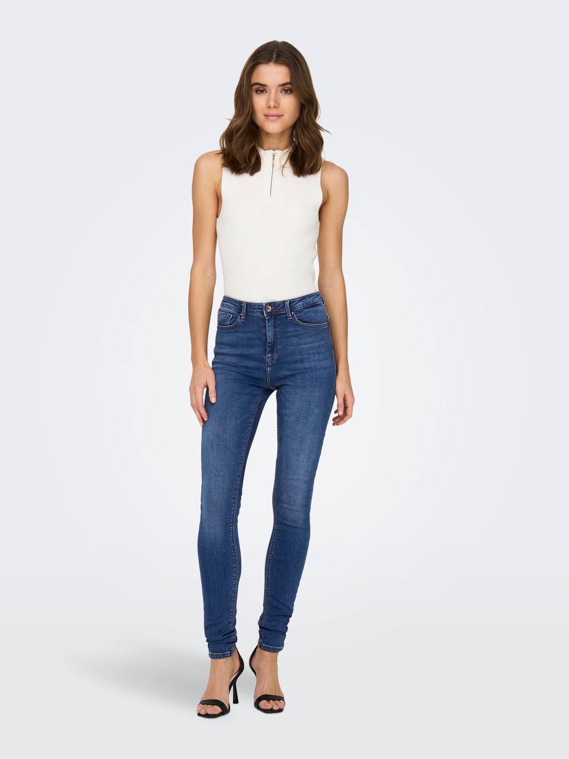 ONLY ONLPaola high waist Skinny fit jeans -Medium Blue Denim - 15165792