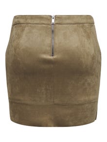 ONLY Leather look Skirt -Cognac - 15165913