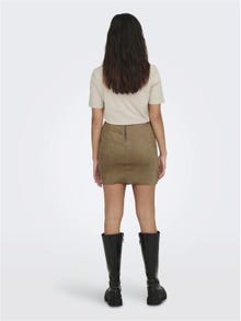 ONLY mini Leather look Skirt -Cognac - 15165913