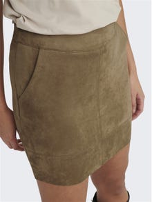 ONLY Leather look Skirt -Cognac - 15165913