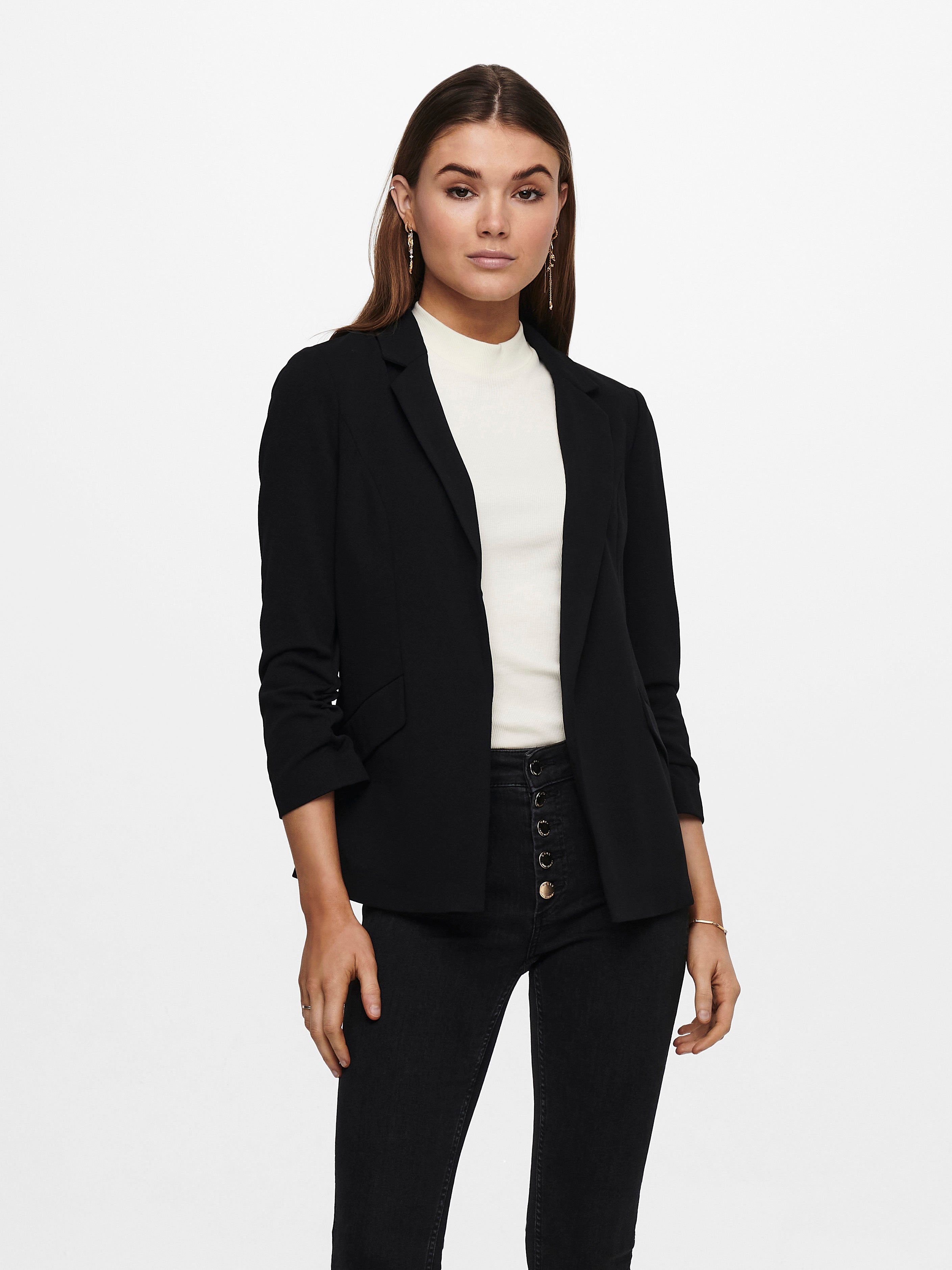 discount 73% WOMEN FASHION Jackets Blazer Fur Black M Suiteblanco blazer 