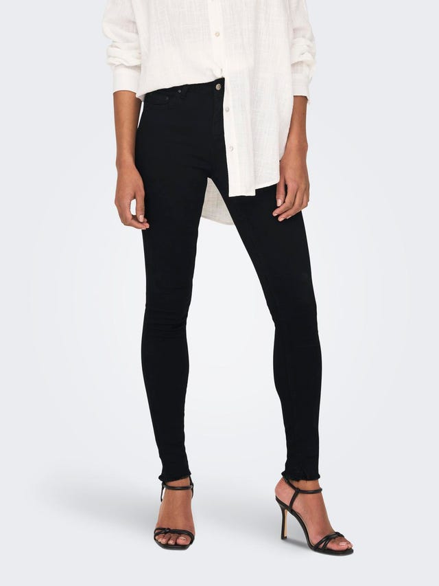ONLY Skinny Fit Mid waist Raw hems Jeans - 15167313