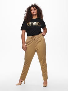 ONLY Curvy solid Trousers -Toasted Coconut - 15167323