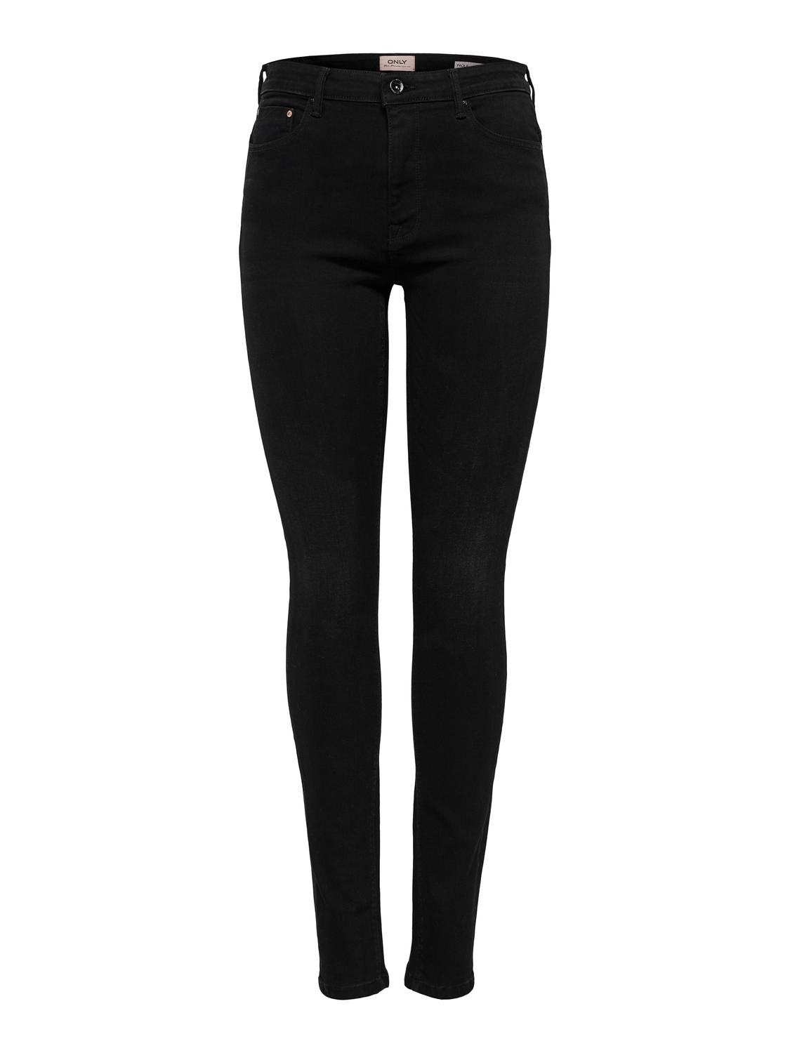 ONLY ONLPaola HW Skinny Fit Jeans -Black Denim - 15167410