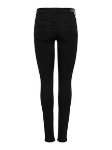 ONLY Skinny Fit Hohe Taille Jeans -Black Denim - 15167410