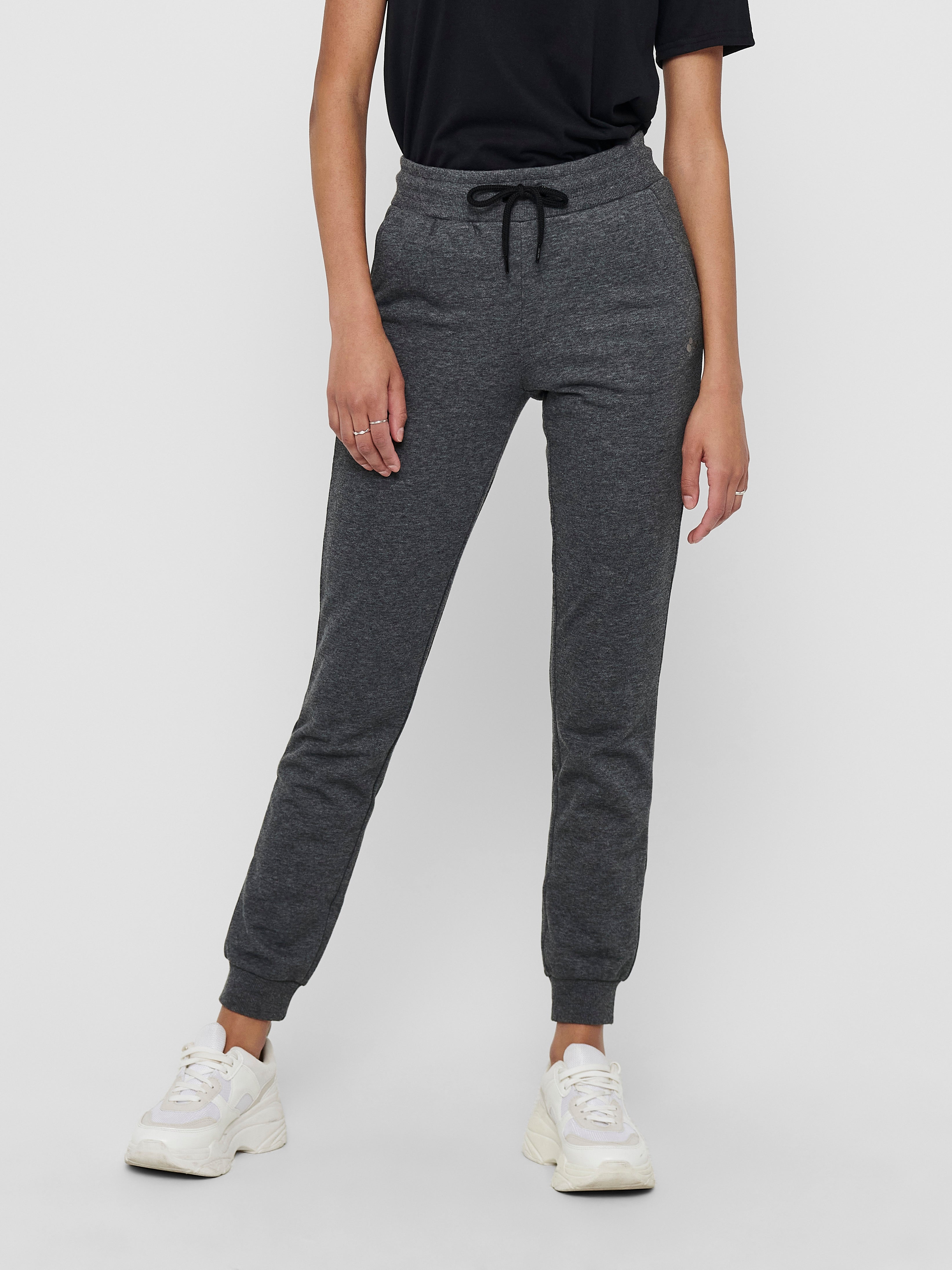 DKNY SPORT Logo Drawcord Joggers Pantalones de chándal para Mujer 