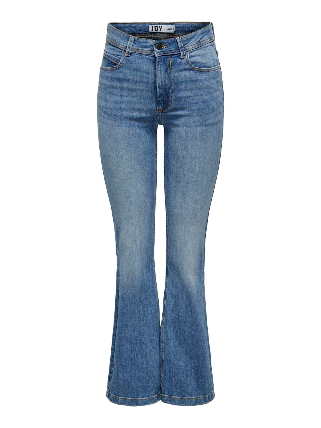 ONLY Ausgestellt Hohe Taille Jeans -Medium Blue Denim - 15167994