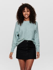 ONLY Regular Fit Round Neck High cuffs Dropped shoulders Pullover -Ether - 15168705