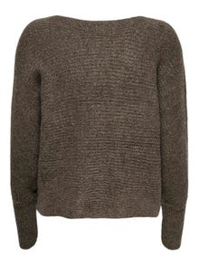 ONLY Pull-overs Regular Fit Col rond Bas hauts Épaules tombantes -Major Brown - 15168705