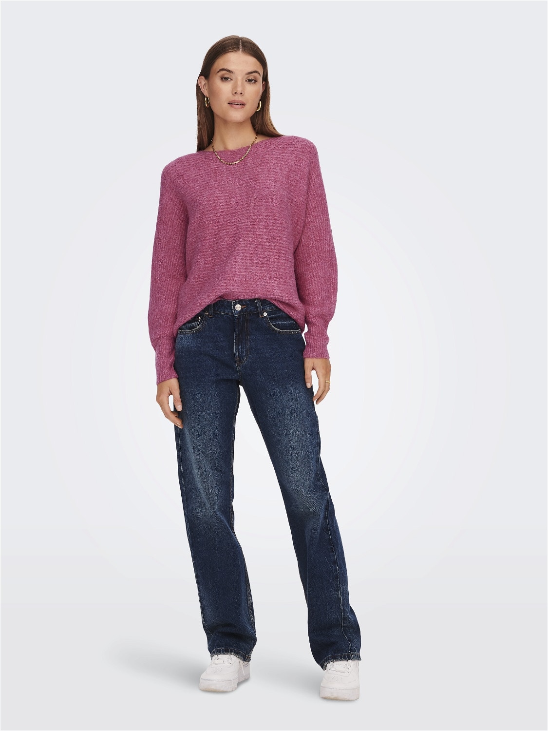 ONLY Batwing Knitted Pullover -Rapture Rose - 15168705