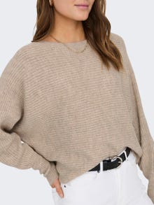 ONLY Regular Fit Round Neck High cuffs Dropped shoulders Pullover -Nomad - 15168705