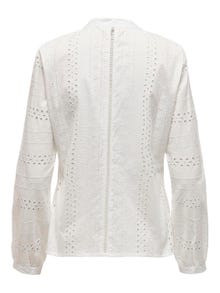 ONLY Embroidery Long sleeved shirt -Cloud Dancer - 15169835