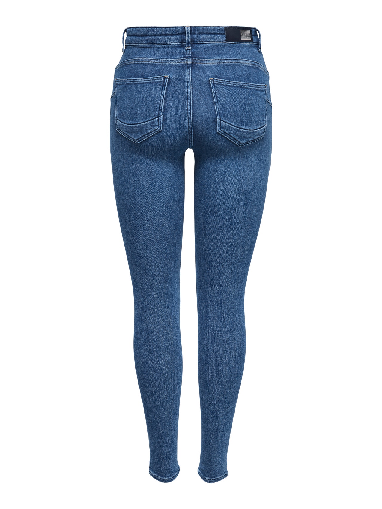 ONLY onlpower mid waist skinny push-up jeans -Light Blue Denim - 15169892