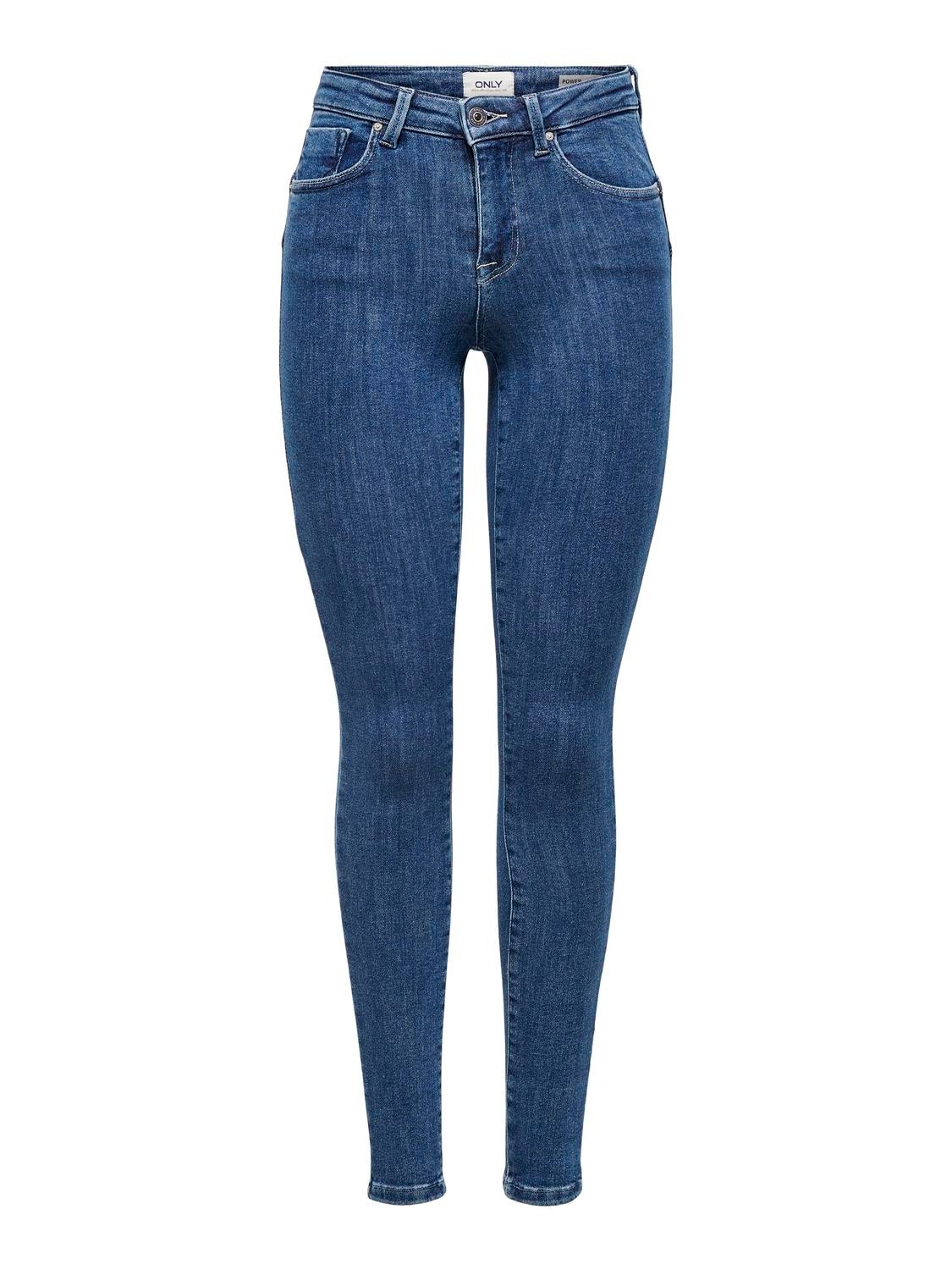 ONLY Jeans Skinny Fit Taille moyenne -Dark Blue Denim - 15169893