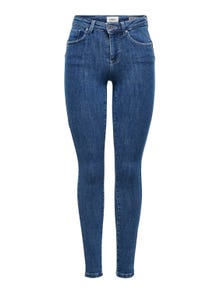 ONLY Skinny Fit Mittlere Taille Jeans -Dark Blue Denim - 15169893