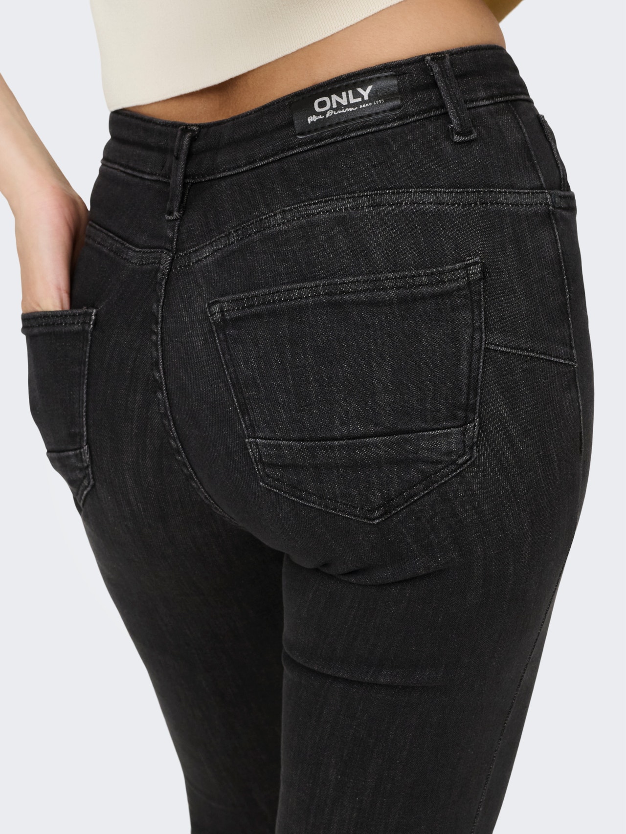 ONLY ONLPOWER Skinny Fit Jeans - Vita Media, Effetto Push-up, 5 Tasche - Denim Donna (92% Cotone, 2% Elastan)