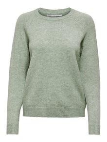 ONLY O-hals Pullover -Basil - 15170427