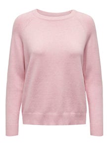 ONLY O-hals Pullover -Light Pink - 15170427