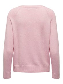 ONLY Ensfarget Strikket pullover -Light Pink - 15170427