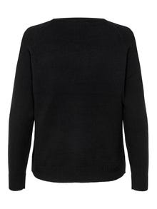 ONLY Ensfarget Strikket pullover -Black - 15170427