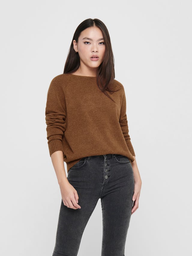 ONLY Solid colored Knitted Pullover - 15170427