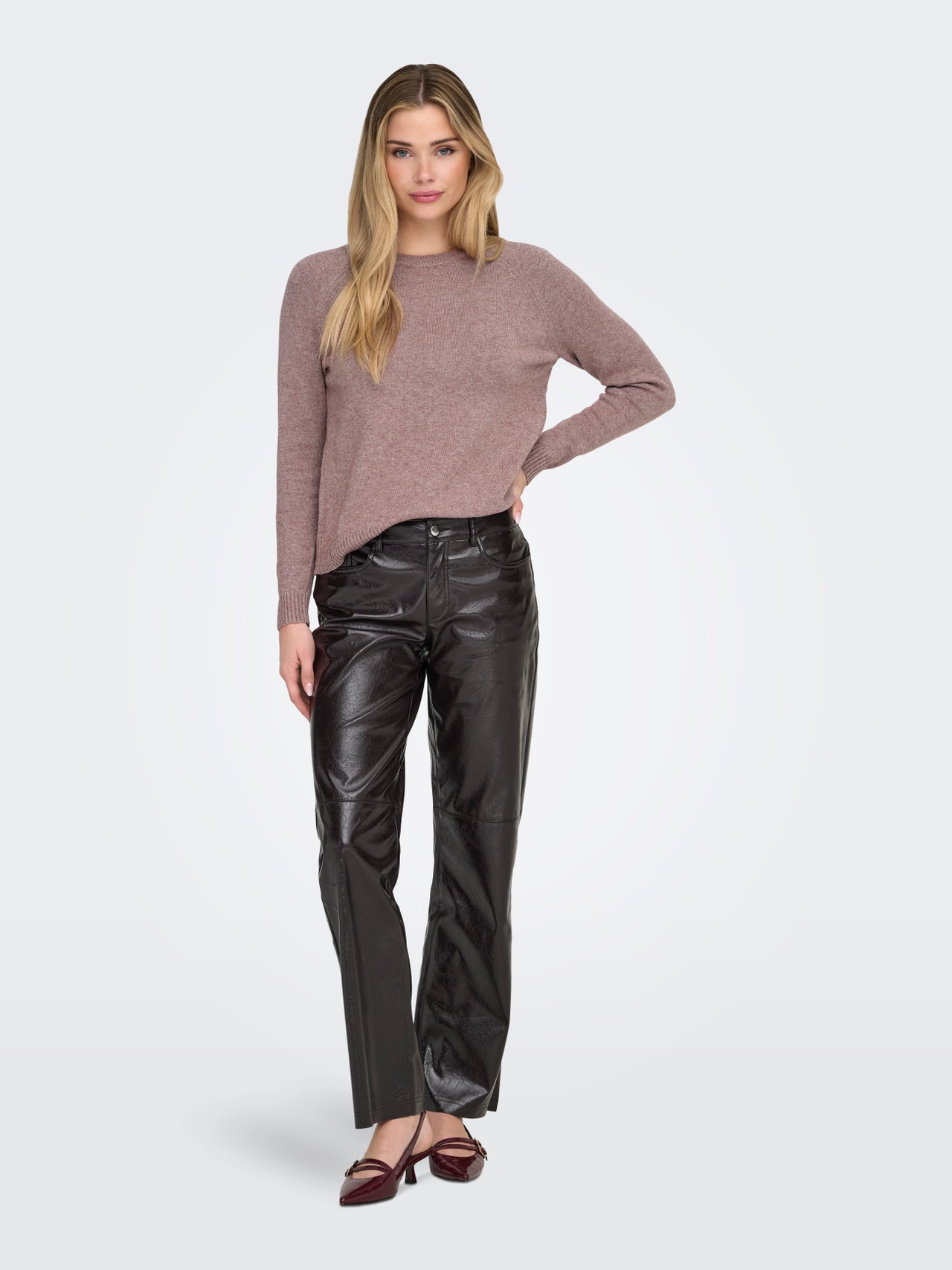 ONLY ONLLESLY Knitted pullover -Rose Brown - 15170427