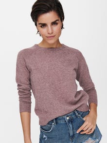 ONLY Solid colored Knitted Pullover -Rose Brown - 15170427