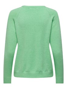 ONLY Ensfarget Strikket pullover -Jade Cream - 15170427