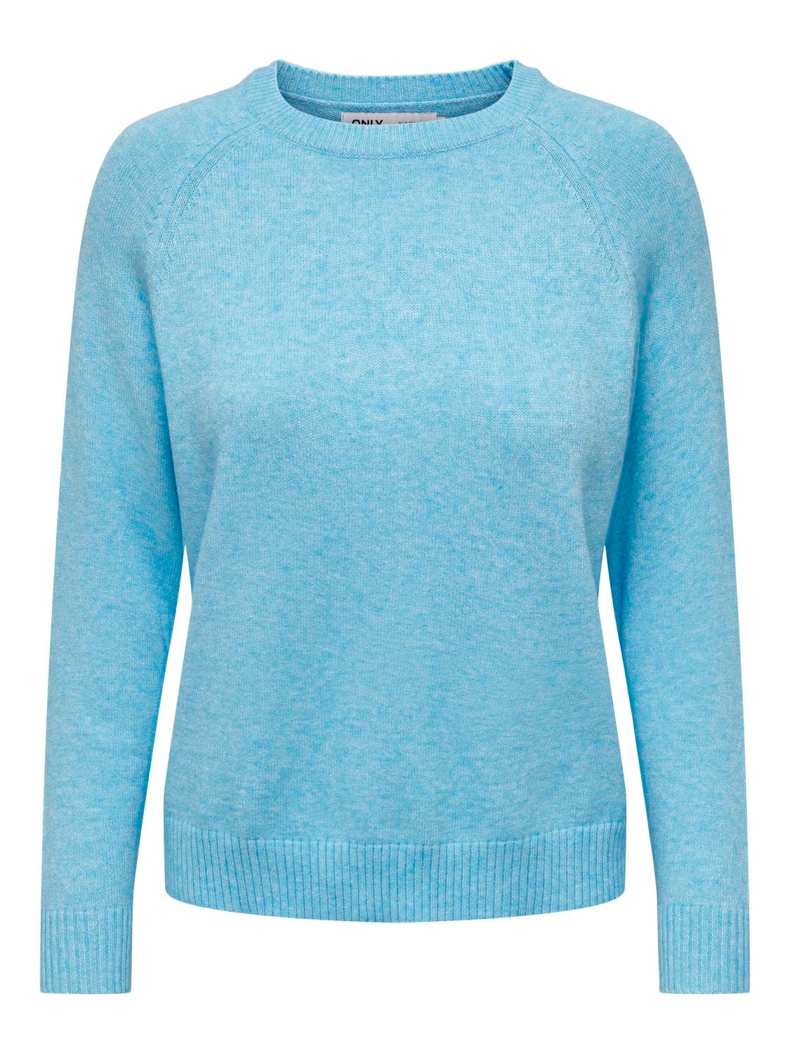 ONLY Solid colored Knitted Pullover -Aquarius - 15170427