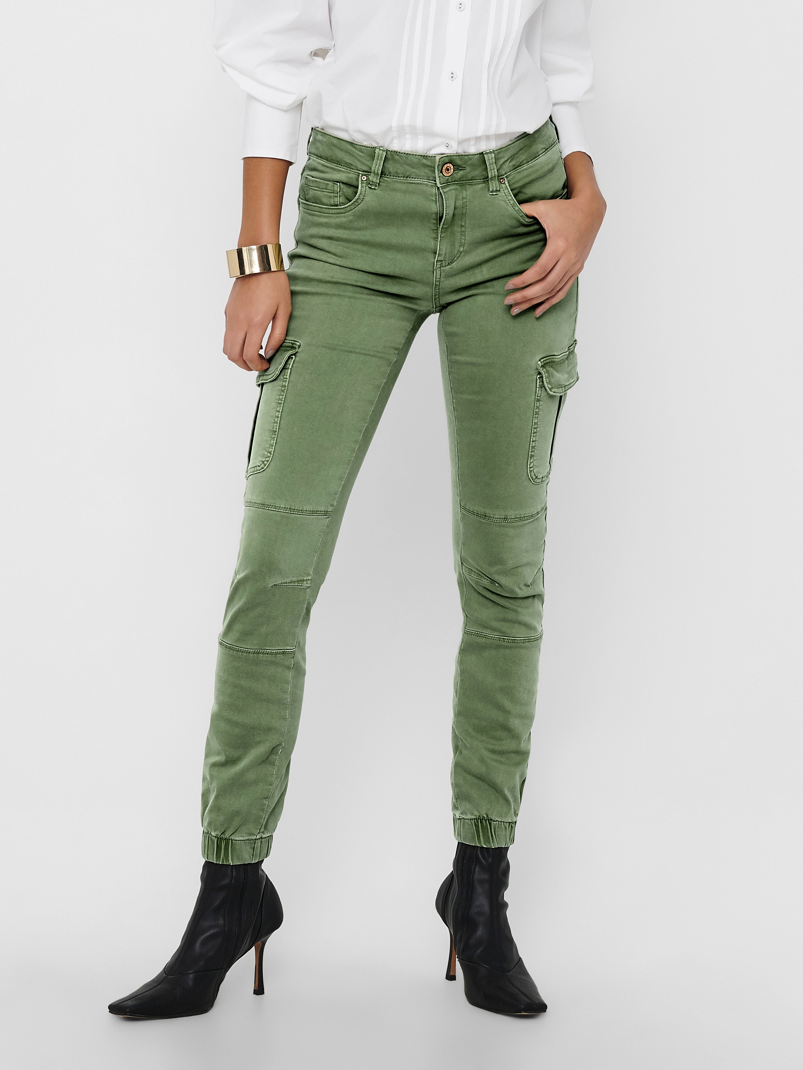 Ankle Cargo pants Dark Green | | ONLY®