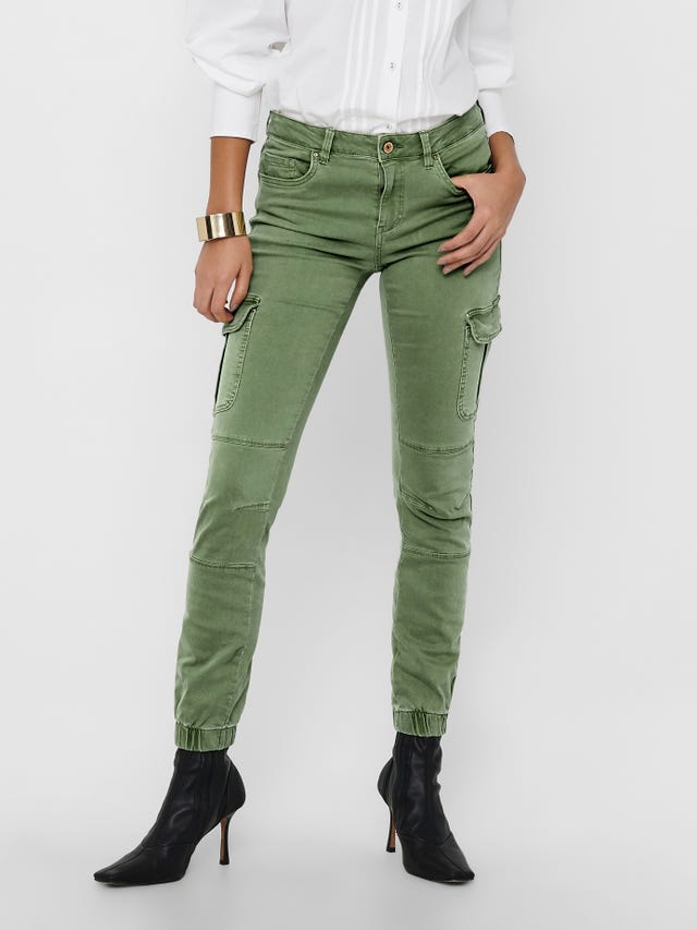 ONLY Cargo trousers with mid waist - 15170889