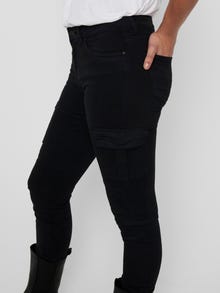 ONLY Slim Fit Mid waist Elasticated hems Trousers -Black - 15170889