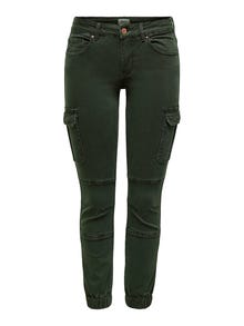 ONLY Slim Fit Mid waist Elasticated hems Trousers -Rosin - 15170889