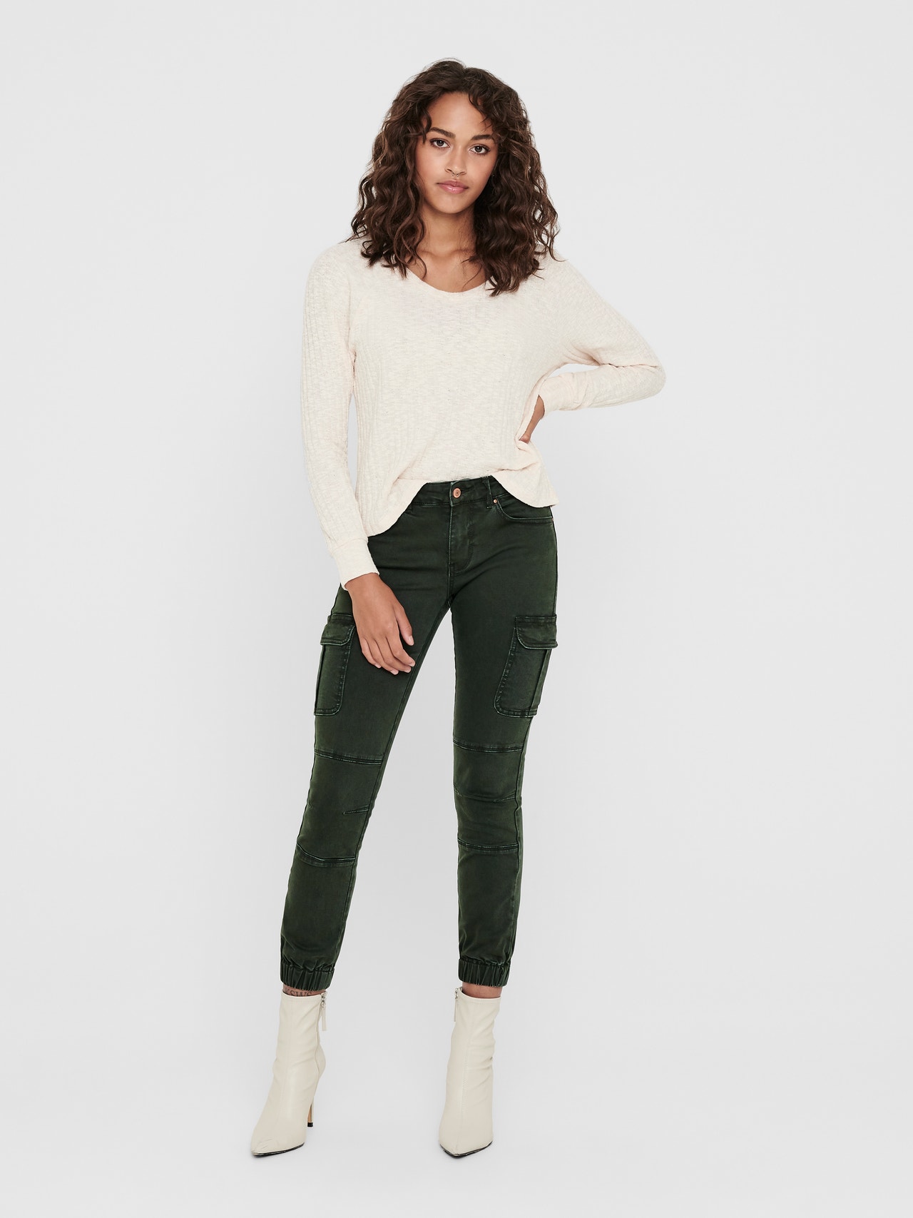 ONLY Cropped fit Cargo broek -Rosin - 15170889