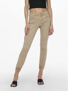 ONLY Slim Fit Mid waist Elasticated hems Trousers -Nomad - 15170889