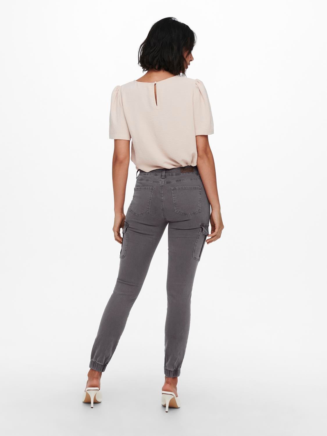 Cheville Pantalon cargo Gris fonc ONLY