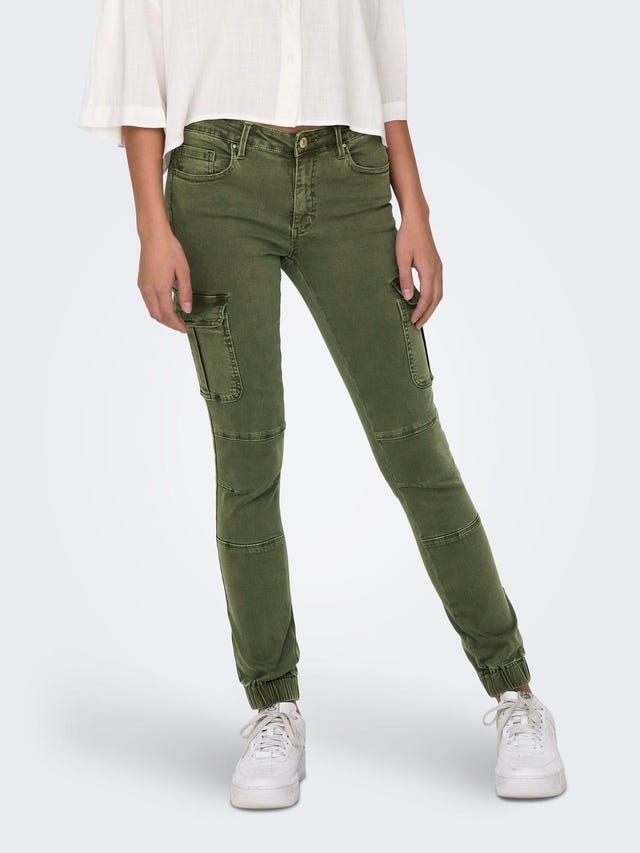 ONLY Cargo trousers with mid waist - 15170889