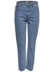 ONLY onlemily high waist straight ankle Jeans -Light Blue Denim - 15171550