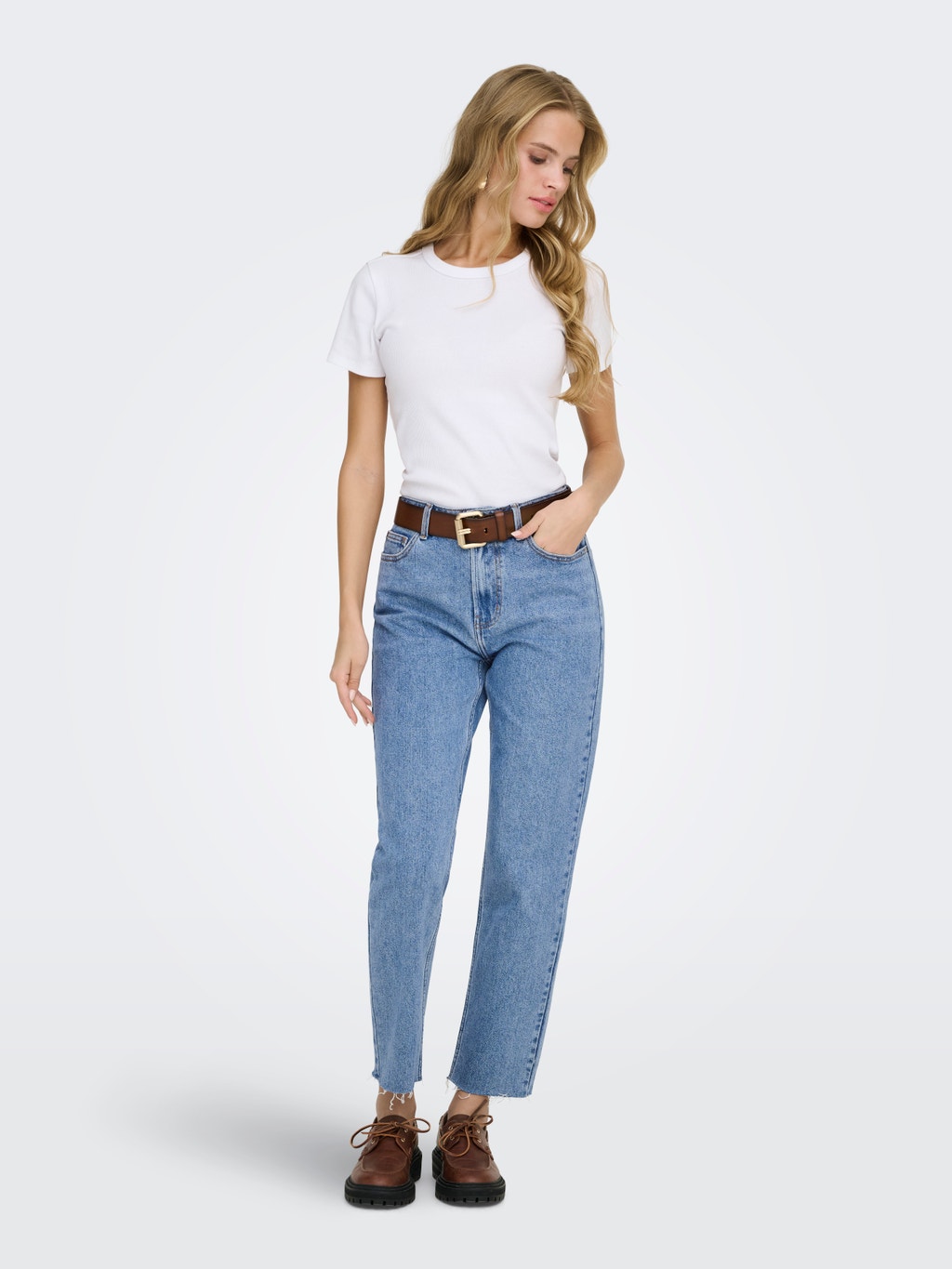 ONLEmily Hw Cropped Ankle Straight Fit Jeans Light Blue ONLY onlemily-hw-cropped-ankle-straight-fit-jeans-light-blue-only