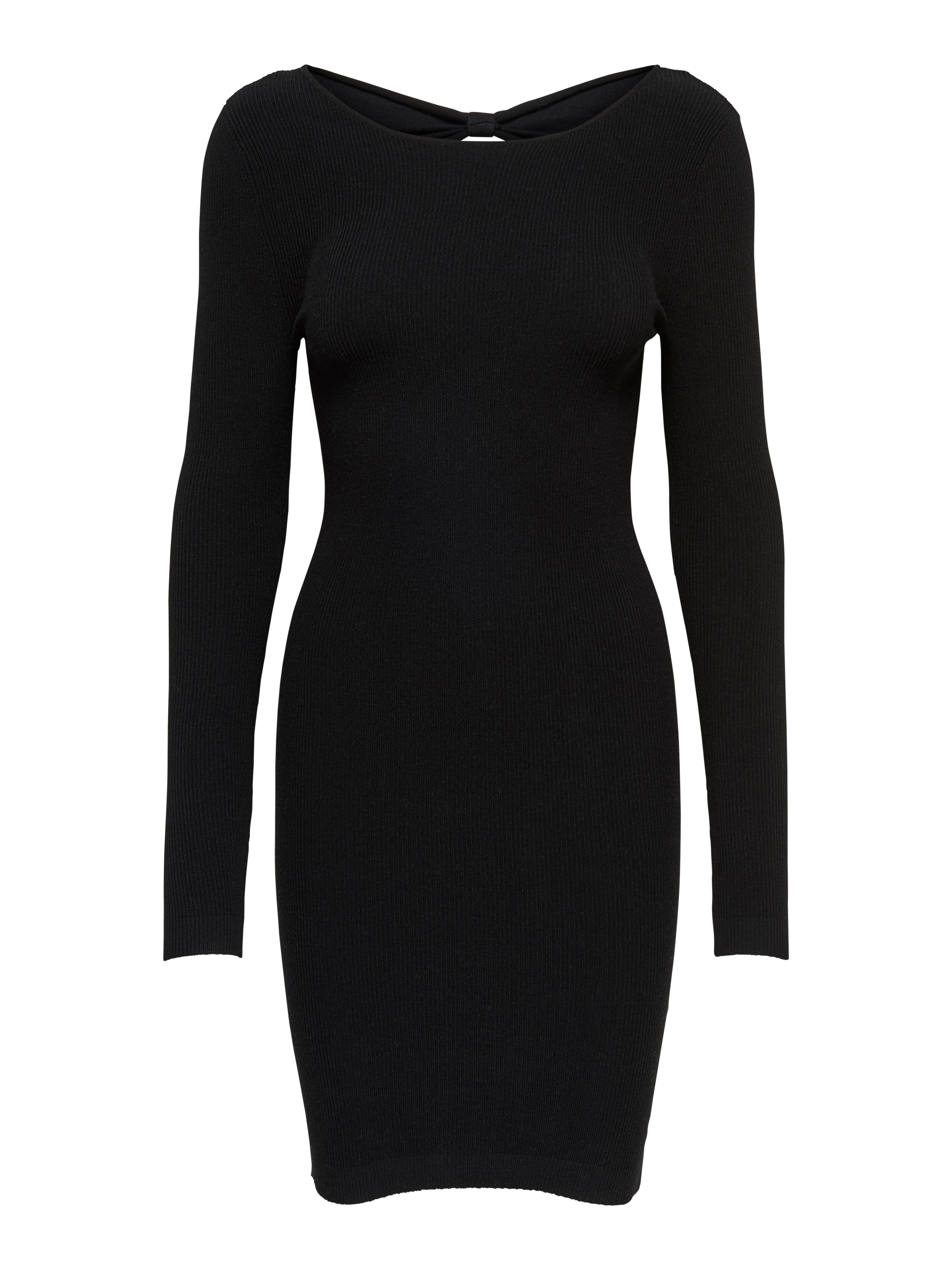Detailed Knitted Dress Black Only