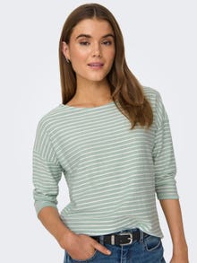 ONLY Boatneck 3/4 sleeved top -Frosty Green - 15173186