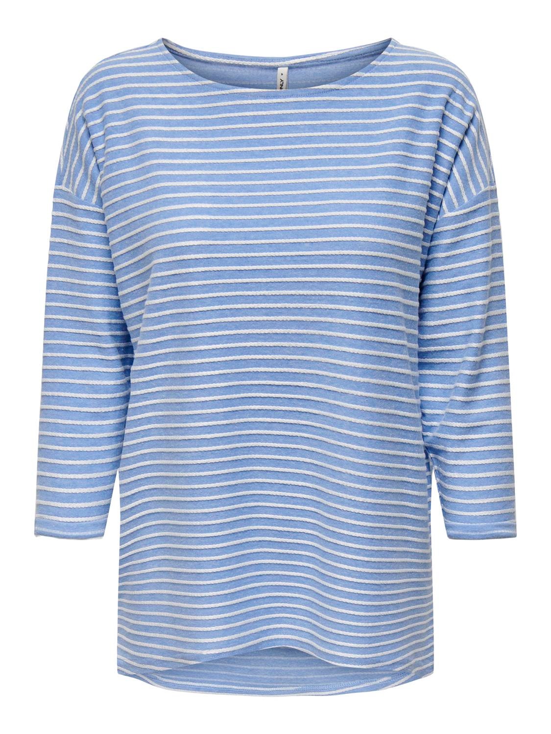 ONLY De cuello barco Camiseta 3/4 -Provence - 15173186