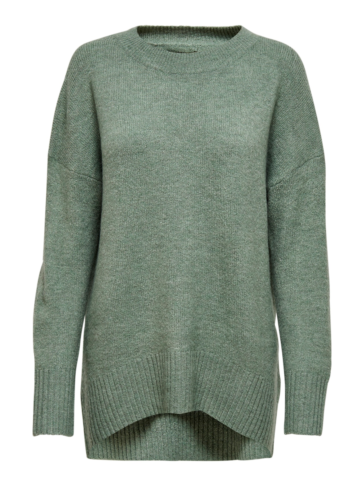 ONLY Pull-overs Regular Fit Col rond Bas hauts Épaules tombantes -Balsam Green - 15173800