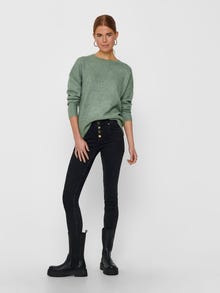 ONLY Regular Fit Round Neck High cuffs Dropped shoulders Pullover -Balsam Green - 15173800