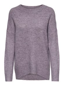 ONLY Regular fit O-hals Hoge manchetten Verlaagde schoudernaden Pullover -Purple Ash - 15173800