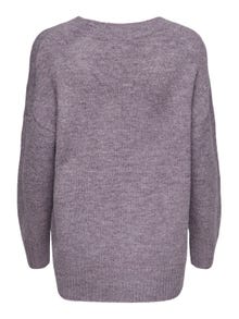 ONLY Regular fit O-hals Hoge manchetten Verlaagde schoudernaden Pullover -Purple Ash - 15173800