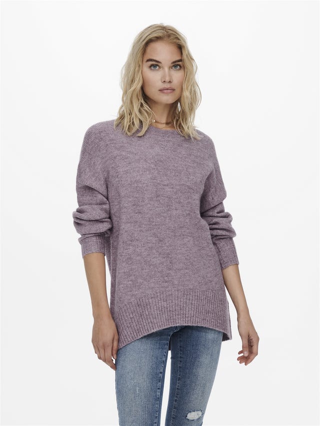 ONLY Pull-overs Regular Fit Col rond Bas hauts Épaules tombantes - 15173800