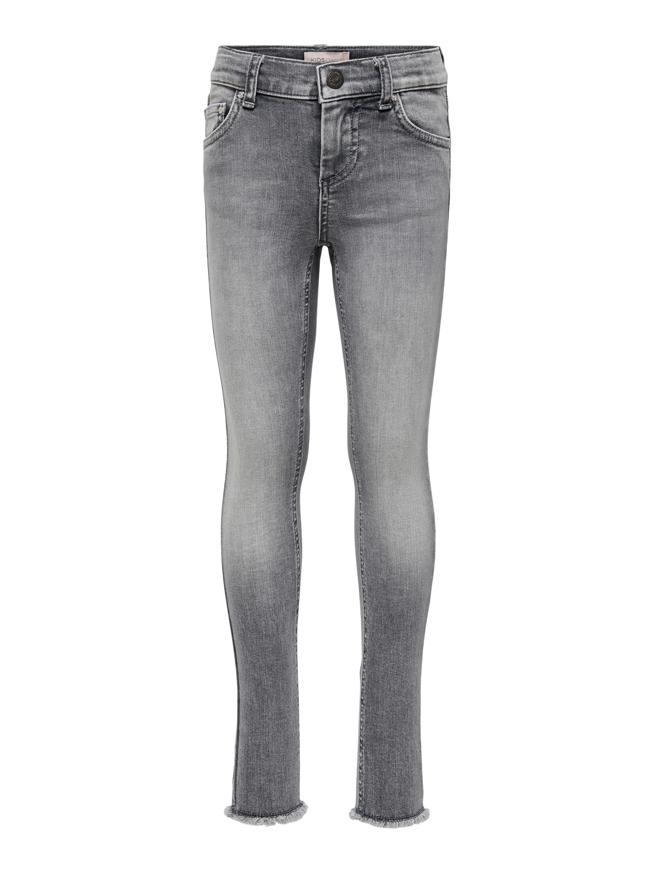 ONLY Skinny Fit Raw hems Jeans -Grey Denim - 15173843